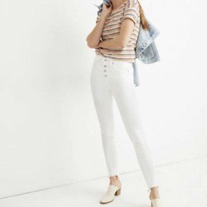 Madewell White Jeans 10" High Rise Skinny NWOT